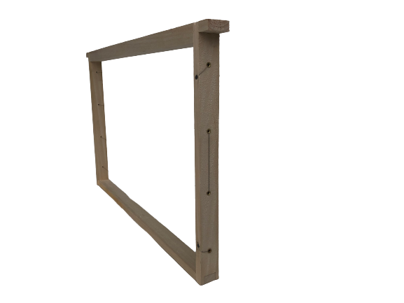 Dadant US Brutraum Rähmchen 10 Stück, gedrahtet & geöst mit geraden Seitenteilen – Apisfarm Imkereibedarf