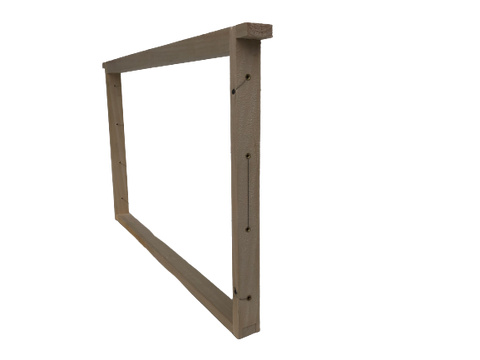 Dadant US Brutraum Rähmchen 10 Stück, gedrahtet & geöst mit geraden Seitenteilen – Apisfarm Imkereibedarf