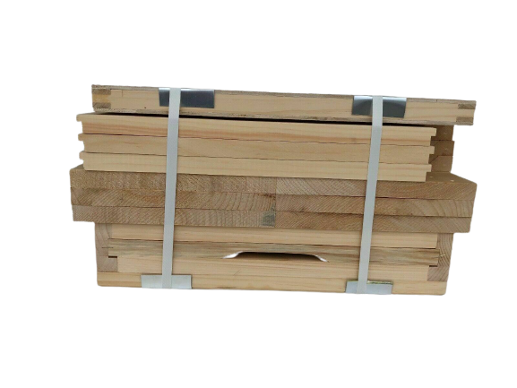 Langstroth 2/3 Beute Bausatz Weymouthskiefer mit Drahtgitter

